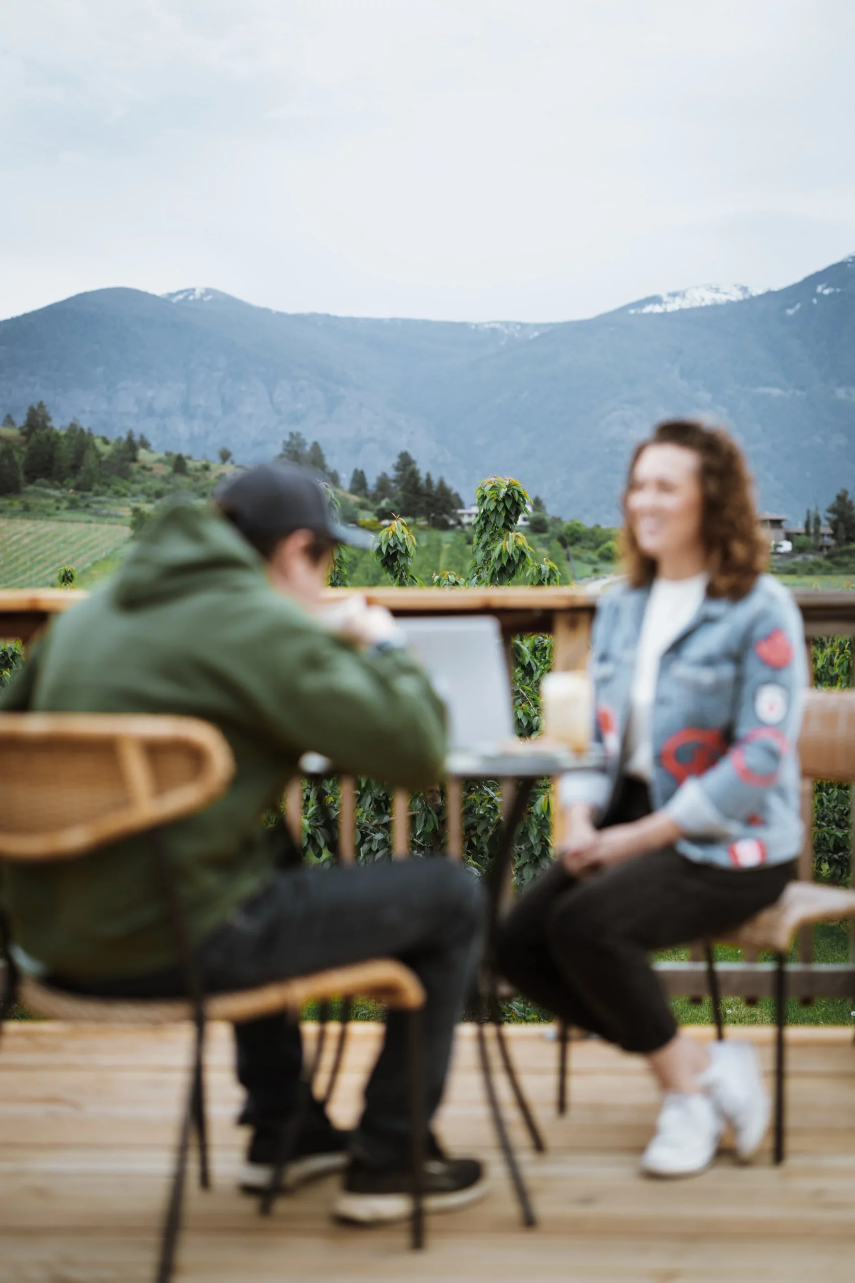 Laura Keeran meeting a client