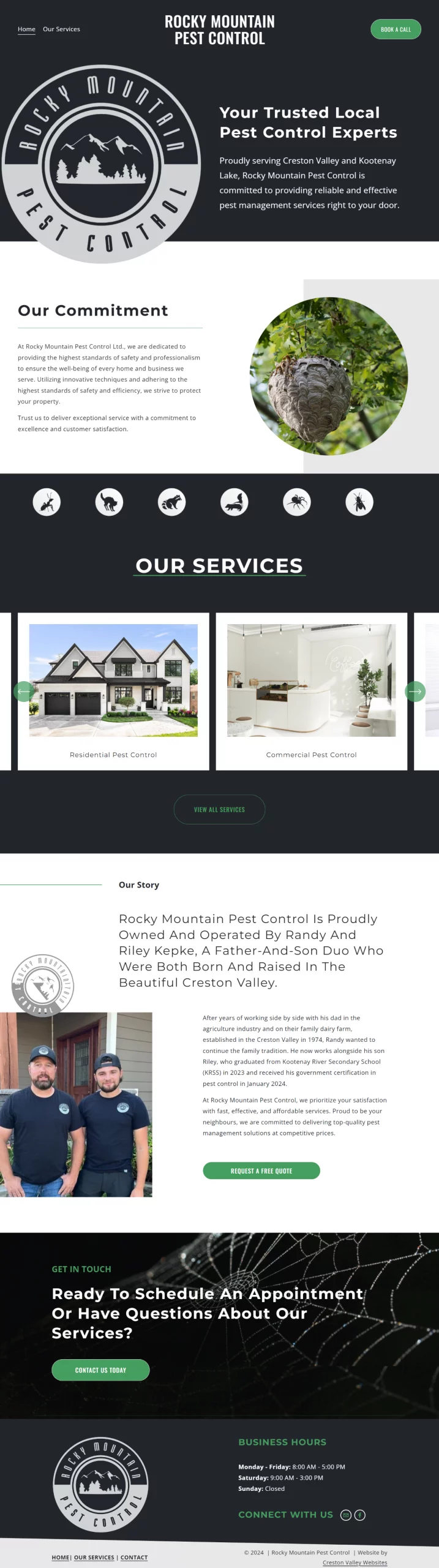Rocky Mountain Pest Control website